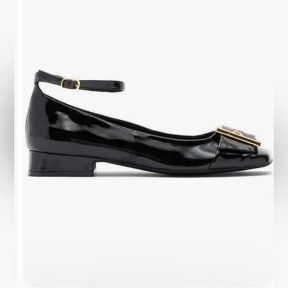 Jeffrey Campbell So Cute Patent Leather Ankle Strap Flats Buckle Women’s  8.5 - Picture 2 of 14